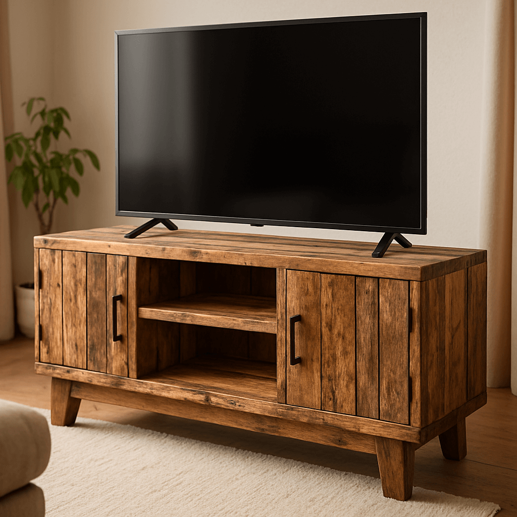 Meubles TV en Bois Recyclé : Style et Écologie au Rendez-vous